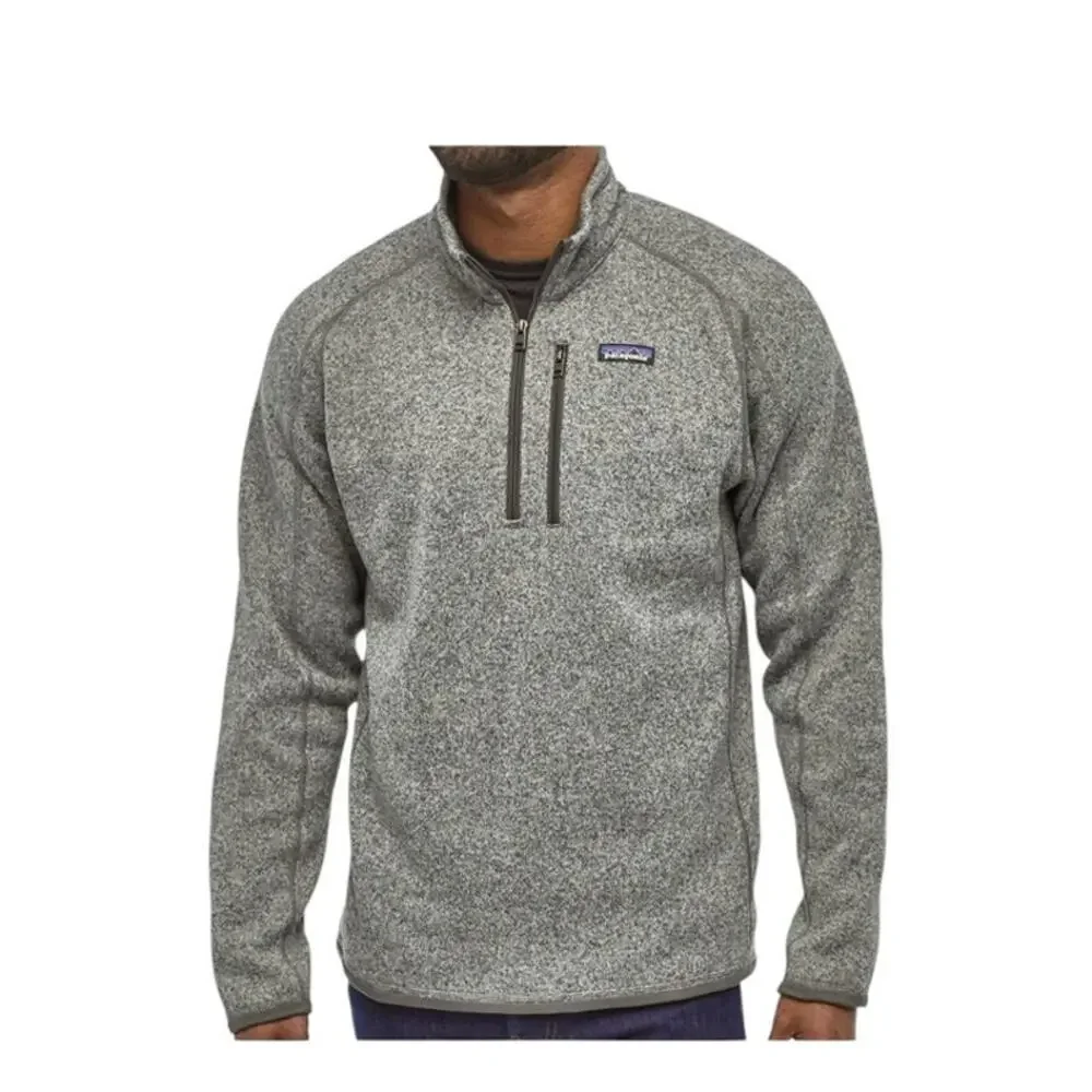 NWT Patagonia Men's Better Sweater Grey One Quarter Zip Size Medium Pullover